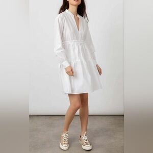 《 Rails 》White Tiered Tencel Mini Dress
